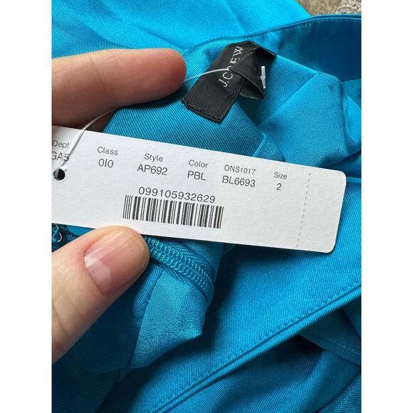 NWT J. Crew Skirt.  Size 2, Teal. - Picture 6 of 6